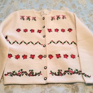 Vintage Susan Bristol Christmas cardigan